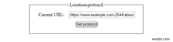 HTML DOM स्थान प्रोटोकॉल संपत्ति 