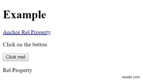 HTML DOM एंकर रिले प्रॉपर्टी 