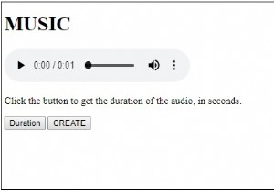 एचटीएमएल डोम ऑडियो ऑब्जेक्ट 