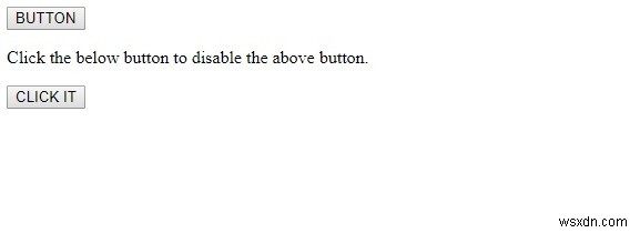 एचटीएमएल डोम बटन अक्षम संपत्ति 