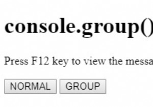 एचटीएमएल डोम कंसोल.ग्रुप () विधि 