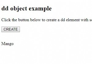 एचटीएमएल डोम डीडी ऑब्जेक्ट 