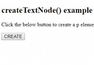 HTML डोम createTextNode () विधि 