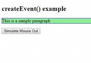 HTML डोम createEvent () विधि 