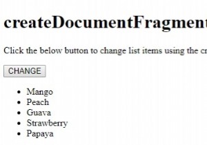 HTML डोम createDocumentFragment() विधि 
