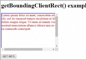 HTML DOM getBoundingClientRect () विधि 