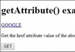 एचटीएमएल डोम getAttribute () विधि 