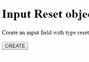 HTML DOM इनपुट रीसेट ऑब्जेक्ट 