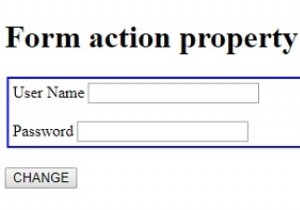 HTML DOM फॉर्म एक्शन प्रॉपर्टी 