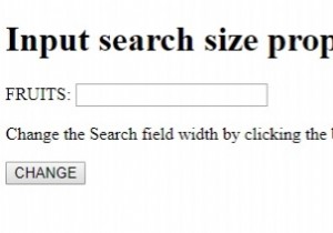HTML DOM इनपुट सर्च साइज प्रॉपर्टी 