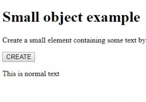 एचटीएमएल डोम छोटी वस्तु 