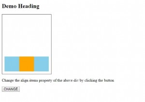 HTML DOM स्टाइल alignItems गुण 
