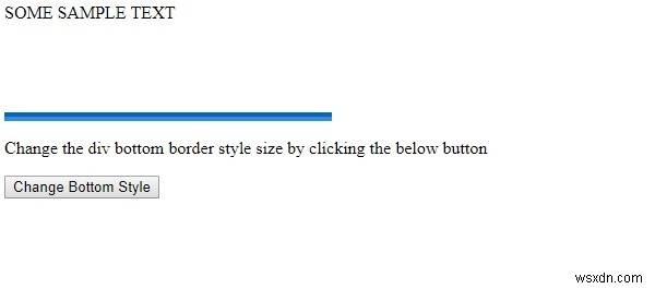 HTML DOM स्टाइल बॉर्डरबॉटम स्टाइल प्रॉपर्टी 