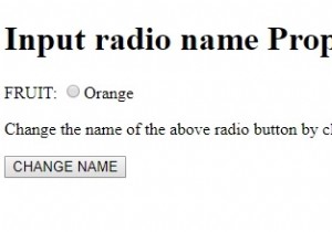 एचटीएमएल डोम इनपुट रेडियो नाम संपत्ति 