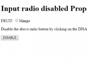 एचटीएमएल डोम इनपुट रेडियो अक्षम संपत्ति 