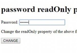 एचटीएमएल डोम इनपुट पासवर्ड केवल पढ़ने के लिए संपत्ति 