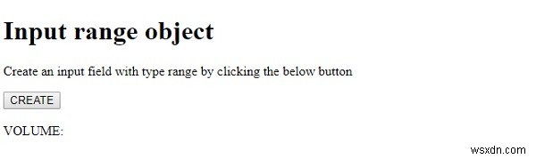 HTML DOM इनपुट रेंज ऑब्जेक्ट 