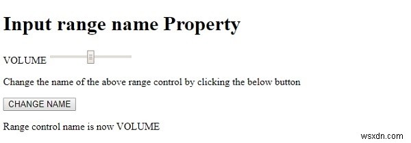 एचटीएमएल डोम इनपुट रेंज नाम संपत्ति 