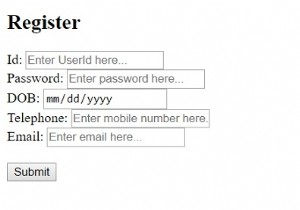 एचटीएमएल डिजाइन फॉर्म 