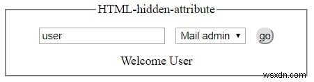 HTML छिपी हुई विशेषता 
