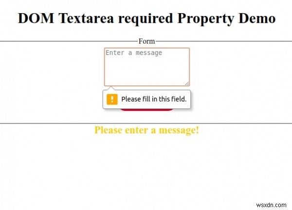 HTML DOM Textarea आवश्यक संपत्ति 