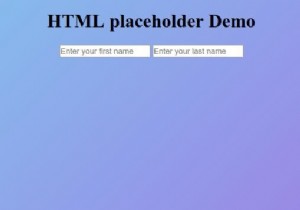 HTML प्लेसहोल्डर विशेषता 