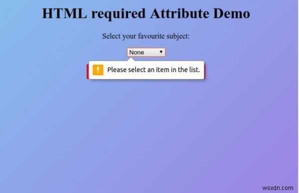HTML आवश्यक विशेषता 