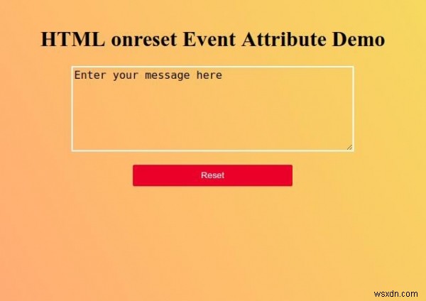 HTML ऑनसेट इवेंट विशेषता 