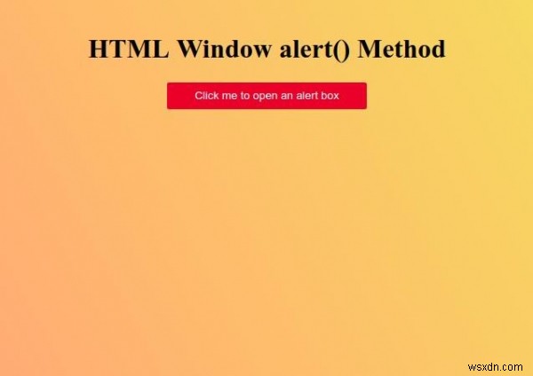 HTML विंडो अलर्ट ( ) विधि 