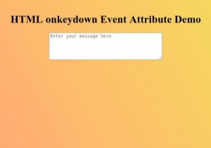 HTML ऑनकीडाउन इवेंट विशेषता 
