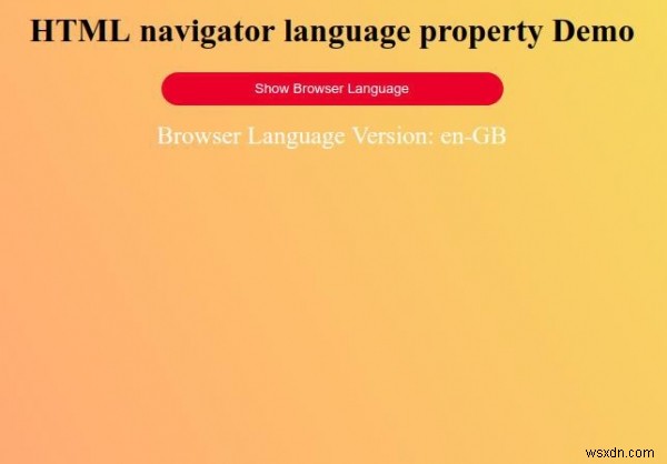 HTML नेविगेटर भाषा संपत्ति 