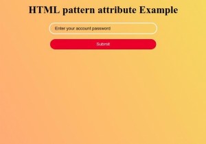 HTML पैटर्न विशेषता 