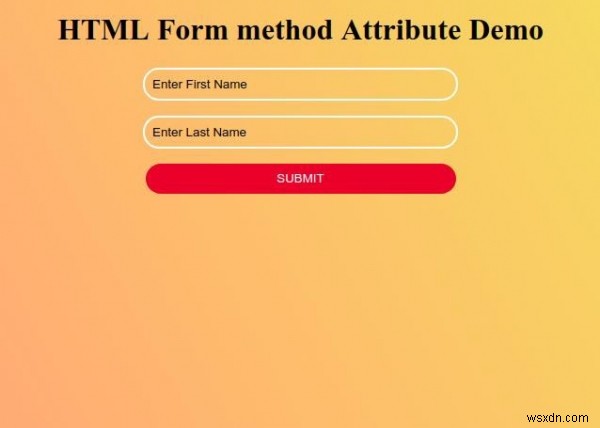 HTML फॉर्म विधि विशेषता 