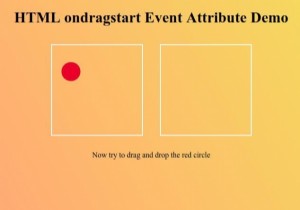 HTML ondragstart ईवेंट विशेषता 