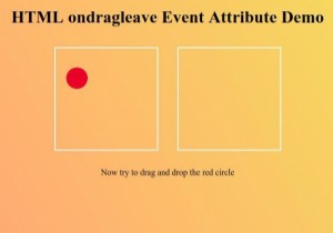 HTML ondragleave घटना विशेषता 