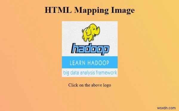 HTML मानचित्रण छवि 