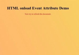 HTML ऑनलोड इवेंट विशेषता 