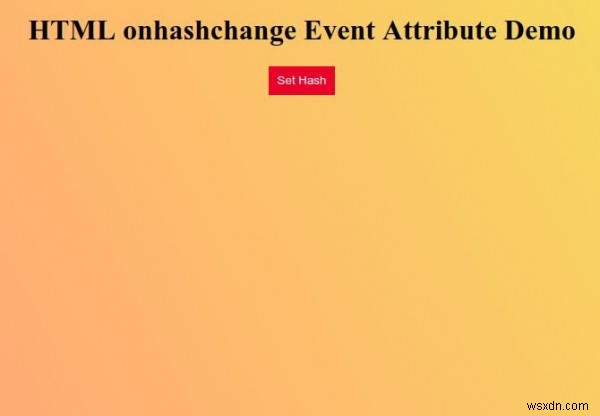 HTML onhashchange Event Attribute 