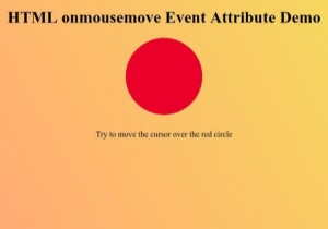 HTML onmousemove ईवेंट विशेषता 