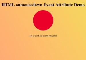 HTML ऑन-हाउसडाउन इवेंट विशेषता 