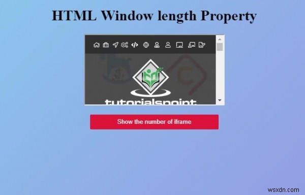 HTML विंडो की लंबाई संपत्ति 