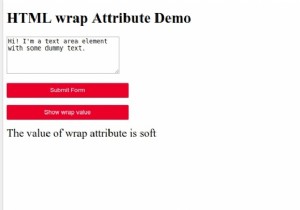 HTML रैप विशेषता 