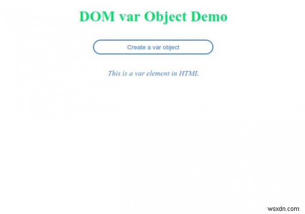 HTML DOM वेरिएबल ऑब्जेक्ट 
