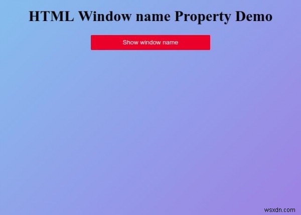 HTML विंडो नाम संपत्ति 