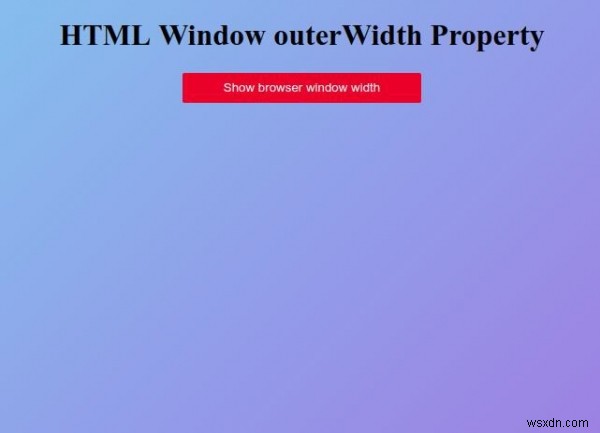 HTML विंडो बाहरी विड्थ संपत्ति 