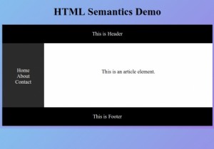 HTML5 शब्दार्थ 