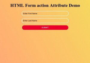 HTML फॉर्म क्रिया विशेषता 