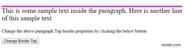 HTML DOM स्टाइल बॉर्डरटॉप प्रॉपर्टी 