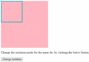 HTML DOM स्टाइल आइसोलेशन प्रॉपर्टी 