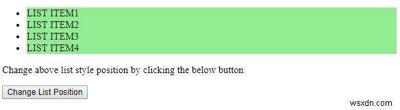 HTML DOM स्टाइल लिस्ट स्टाइलपोजिशन प्रॉपर्टी 